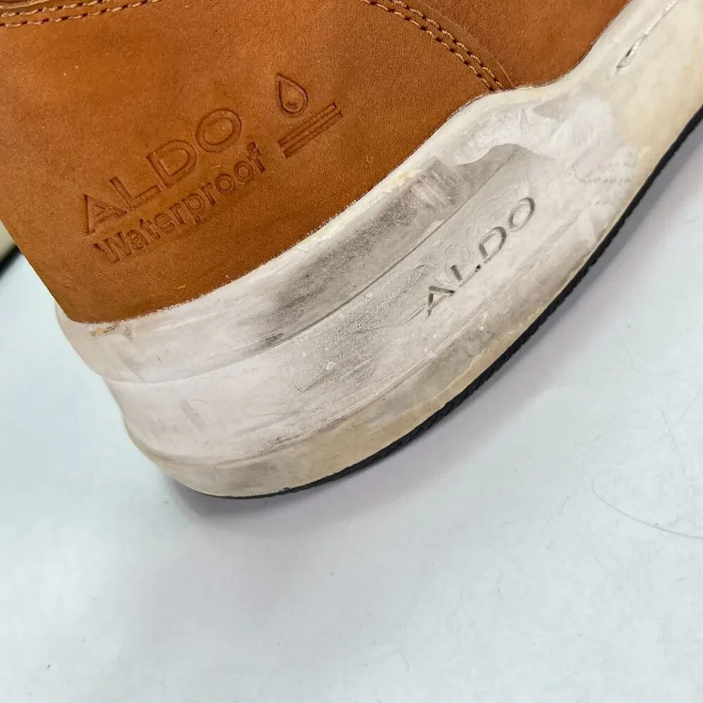 ALDO Brown Tan Black Casual Shoes High Top Lace Up Sneakers Men's Size 12
